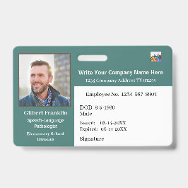 FOTO "ID Identification Card Bar Code" Ausweis