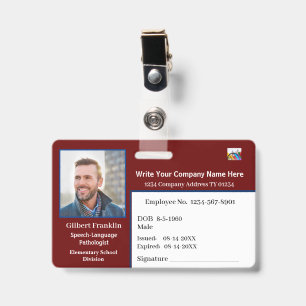 FOTO "ID Identification Card Bar Code" Ausweis