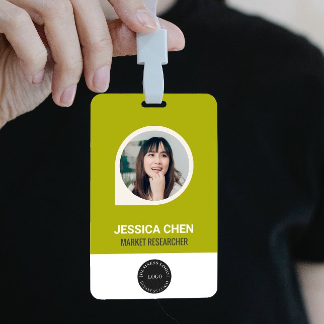 Foto-ID-Karte für grüne Mitarbeiter, Bar, Logo, Na Ausweis (Von Creator hochgeladen)