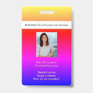 Foto-ID-Lehrer für Schulbedienstete QR-Code Ausweis