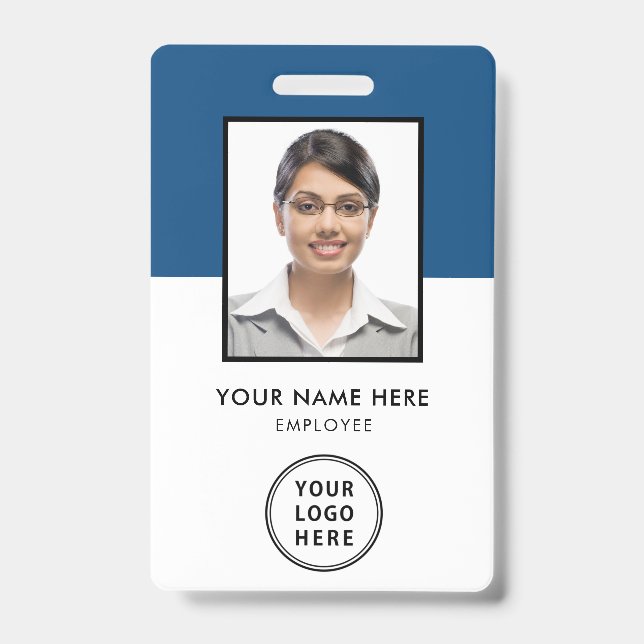 Foto-ID-Logo-Bar Blau Ausweis (Vorderseite)