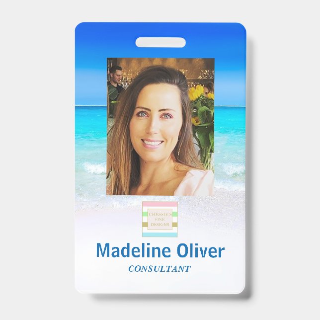 Foto-ID-Logo Ocean Sea Lanyard Abzeichen Ausweis (Vorderseite)