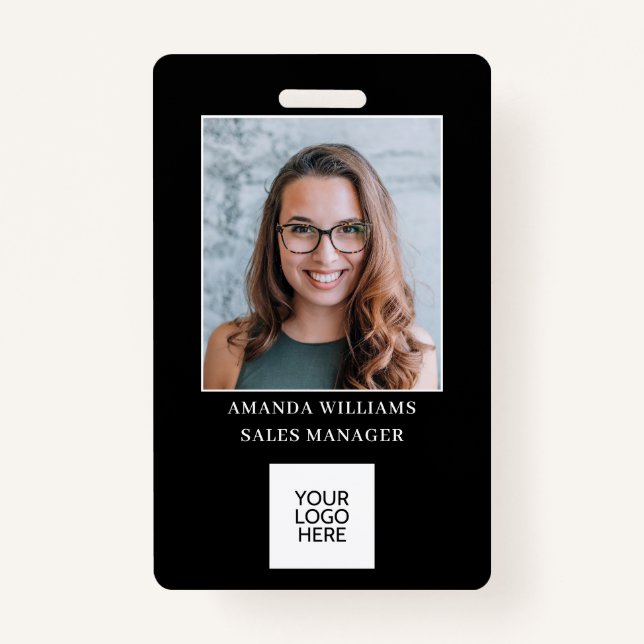 Foto-ID-Logo QR-Code-Abzeichen Ausweis (Vorderseite)