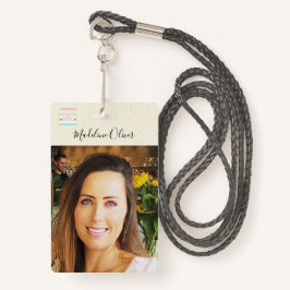 Foto-ID-Logo QR-Code Rustikales Lanyard Abzeichen Ausweis
