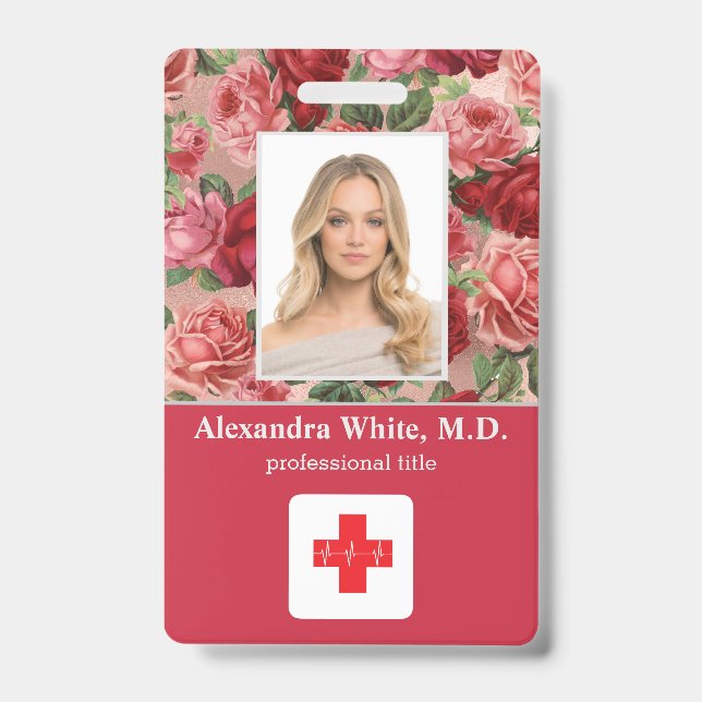 Foto-ID Mitarbeiter Krankenhaus Medical Beruflich Ausweis (Vorderseite)