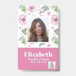 FOTO-ID - Mitarbeiter-VIP-Pass - Girly-Blume Ausweis