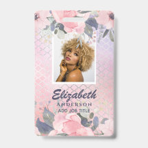 FOTO-ID - Mitarbeiter VIP Pass Girly Glitzer Blume