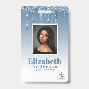 FOTO-ID - Mitarbeiter VIP Pass Girly Glitzer Glam Ausweis