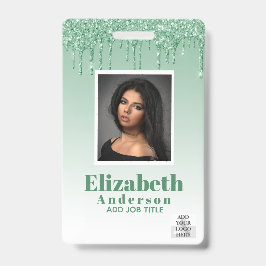 FOTO-ID - Mitarbeiter VIP Pass Girly Glitzer Glam Ausweis