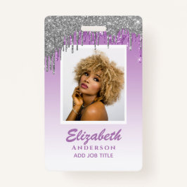 FOTO-ID - Mitarbeiter VIP Pass Girly Glitzer Glam Ausweis