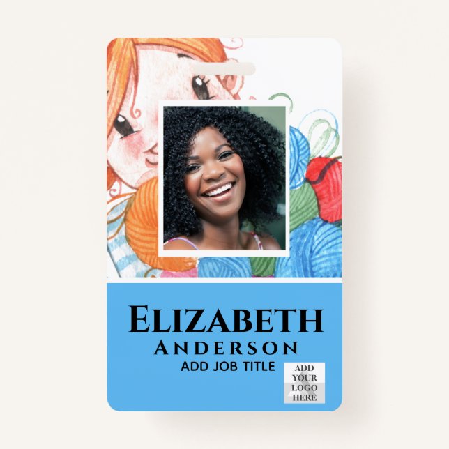 FOTO-ID Mitarbeiter VIP PASS Knitter Knitter Ausweis (Vorderseite)