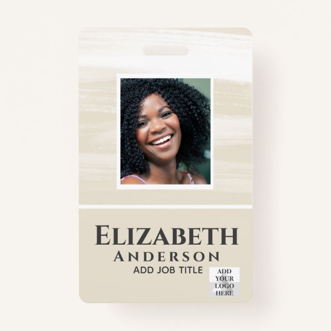 FOTO-ID Mitarbeiter VIP PASS Wasserfarbe Abstrakt Ausweis (Vorderseite)