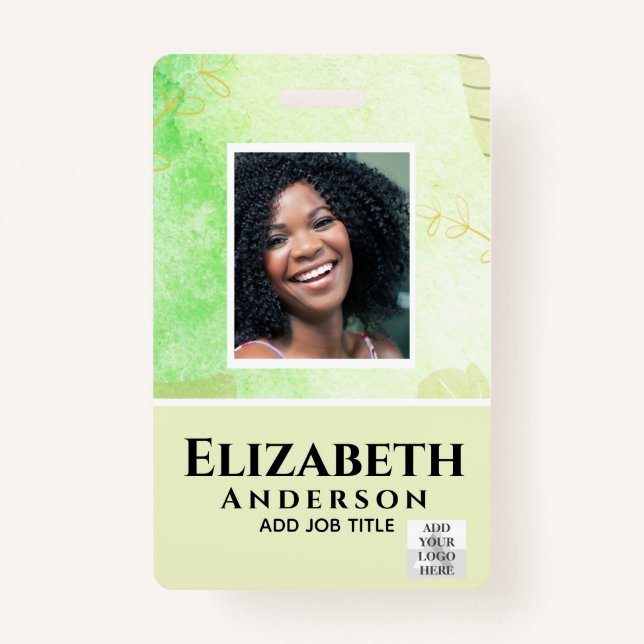 FOTO-ID Mitarbeiter VIP PASS Wasserfarbe Abstrakt Ausweis (Vorderseite)