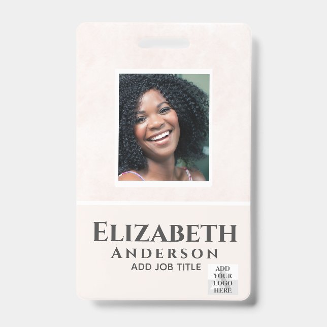 FOTO-ID Mitarbeiter VIP PASS Wasserfarbe Abstrakt Ausweis (Vorderseite)