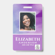 FOTO-ID Mitarbeiter VIP PASS Wasserfarbe Abstrakt