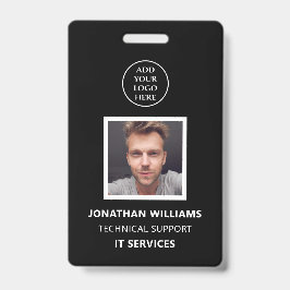 Foto-ID Modernes Firmenlogo Name des Mitarbeiters Ausweis