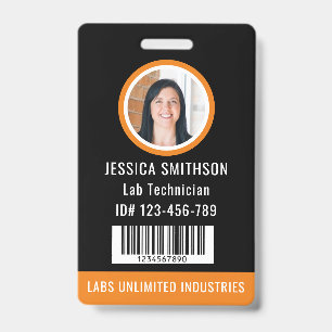 Foto-ID Orange Black Ausweis