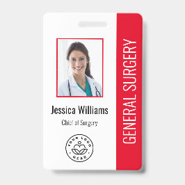 FOTO ID Red Doctor Hospital Medical Employee Ausweis