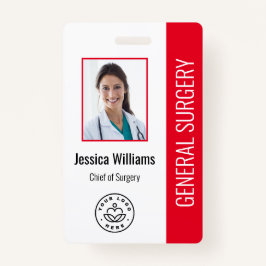 FOTO ID Red Doctor Hospital Medical Employee Ausweis