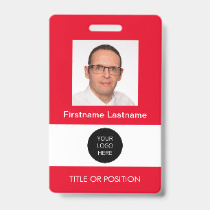 Foto-ID rotes Namensschild Ausweis