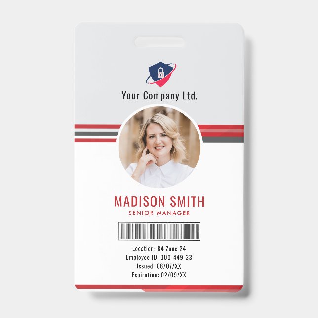Foto-ID-Strichcode-Logo Classic Ausweis (Vorderseite)