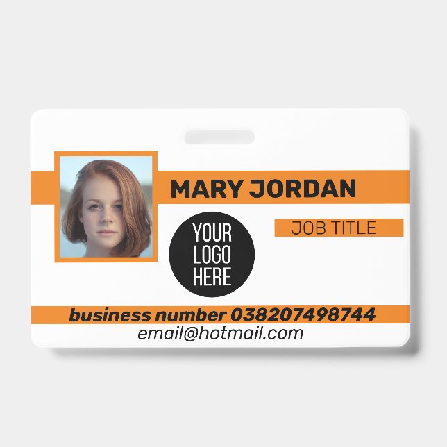 Foto Identifikations-Abzeichen Ausweis (Vorderseite)