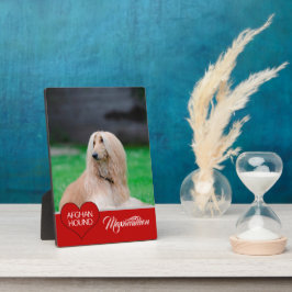 FOTO IHRES Hundes mit Namen Fotoplatte