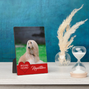 FOTO IHRES Hundes mit Namen Fotoplatte