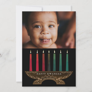 Foto Illustriert Kinara Kwanzaa Feiertagskarte