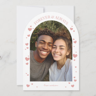 Foto im Bogen für Valentinstag - Forever and Alway Feiertagskarte