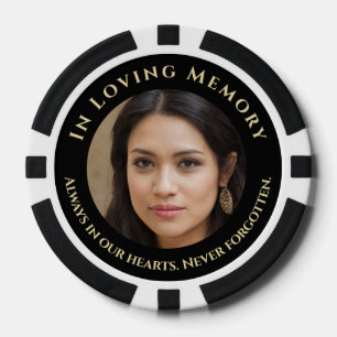 Foto im Gedenken an Verstorbene Pokerchips