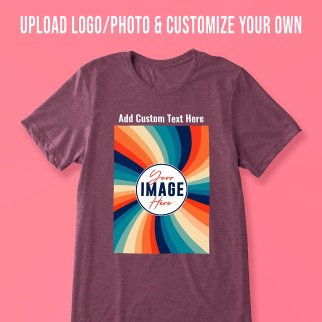 Foto-Image für Ihr Firmenlogo nach Maß hochladen Tri-Blend Shirt (Upload_Add_Your_Own_Logo_Photo_Image_Picture_Text_Here_Custom_Tee_TShirt Design_Create_Your_Own_Tee_)