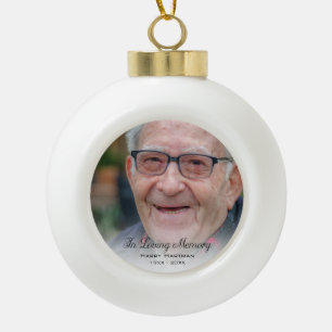 Foto in liebevoller Erinnerung Keramik Kugel-Ornament