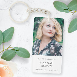 Foto | In Love Memory Moderne Elegant Schlüsselanhänger