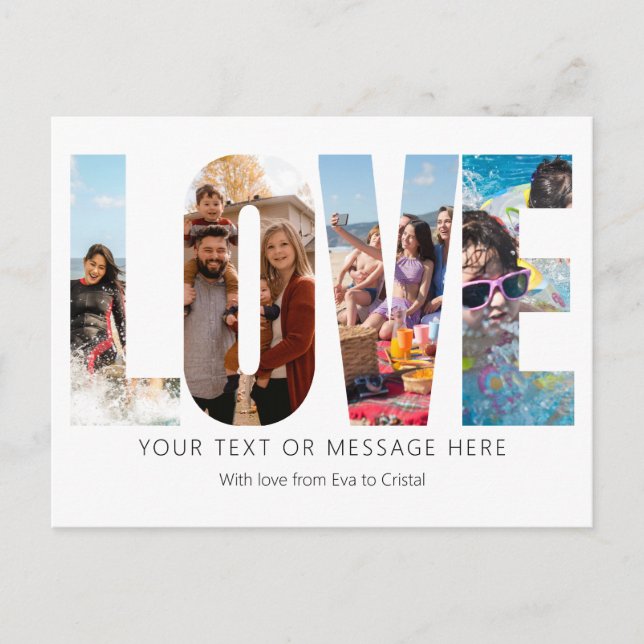 Foto in Schwarz und Weiß Postkarte (Vorderseite)