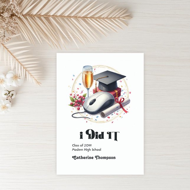 Foto "Informatik und Abschluss" Ankündigung (Computer Science and Information Graduation Photo Announcement)