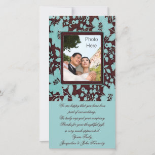 Foto Insert Cards ~ Danke Hochzeitblumen