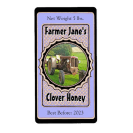 Foto Insert Lavender Blue Honey Jar Adressaufkleber