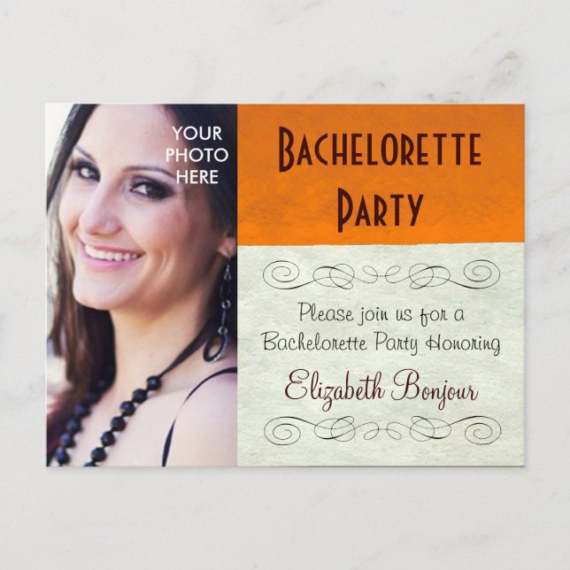 FOTO INSERT ~ Postkarte / Einladung Bachelorette (Vorderseite)