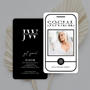 Foto Instagram Moderne Logos Minimalistische Fotog Visitenkarte