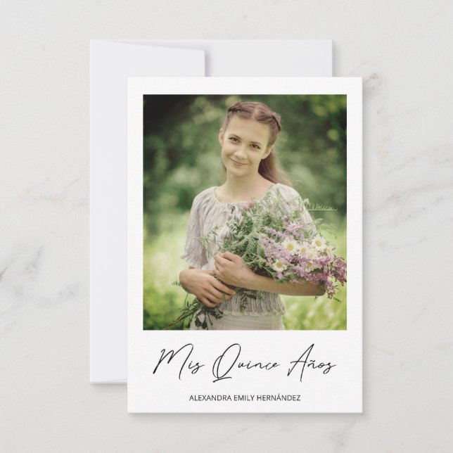 Foto Instantánea Quinceañera Moderna en Español (Vorderseite)