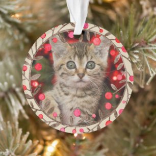 Foto Jahr der Erinnerung Keepake mit Rentier Ornament