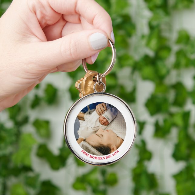 Foto Jahr der ersten Mütter Kinderjugend Junge Mut Schlüsselanhänger (Hand)