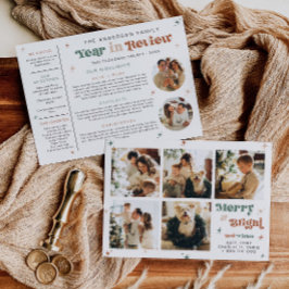 Foto Jahr im Review Holiday Card Weihnachten Boho