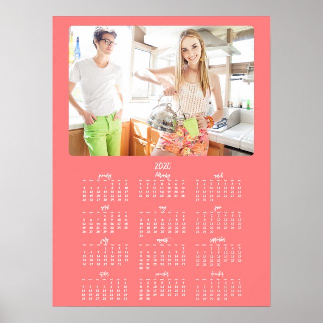 Foto-Jahreskalender 2026 Korallenposter Poster (Vorne)