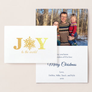 Foto Joto the World Snowflake Gold Foil Card Folienkarte