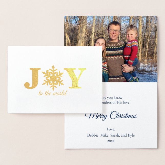 Foto Joto the World Snowflake Gold Foil Card Folienkarte (Anzeige)