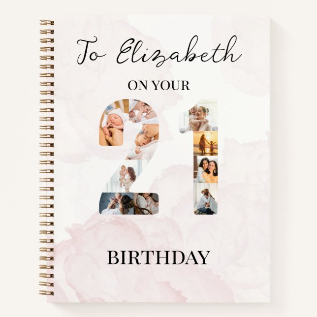 Foto-Journale mit niedlicher benutzerdefinierter F Notizbuch (Vorderseite)