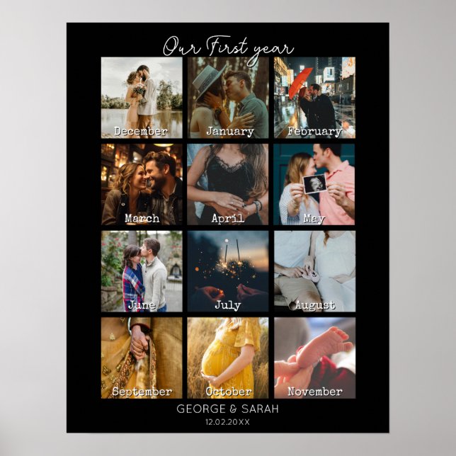 Foto Jubiläum 12 Monate Poster (Vorne)