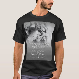 Foto-Jubiläum für benutzerdefinierte Schwarzweißüb T-Shirt